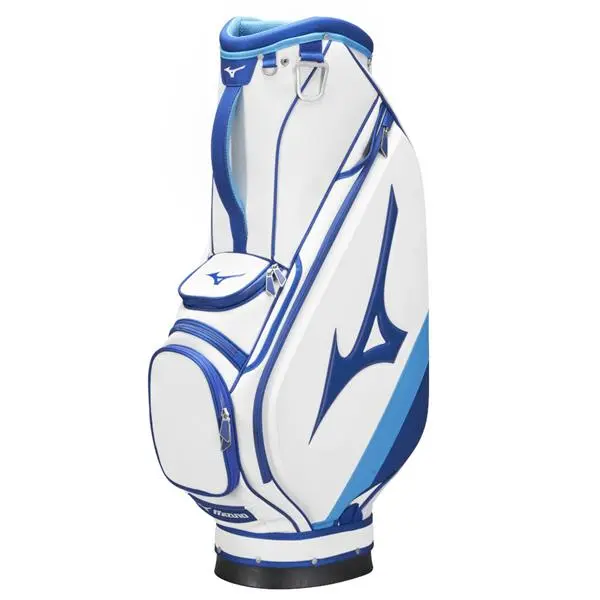 Mizuno Tour Staff Cart Bag 22 5W White Blue 1 Mizuno Tour Staff Cart Bag 22 5W White Blue