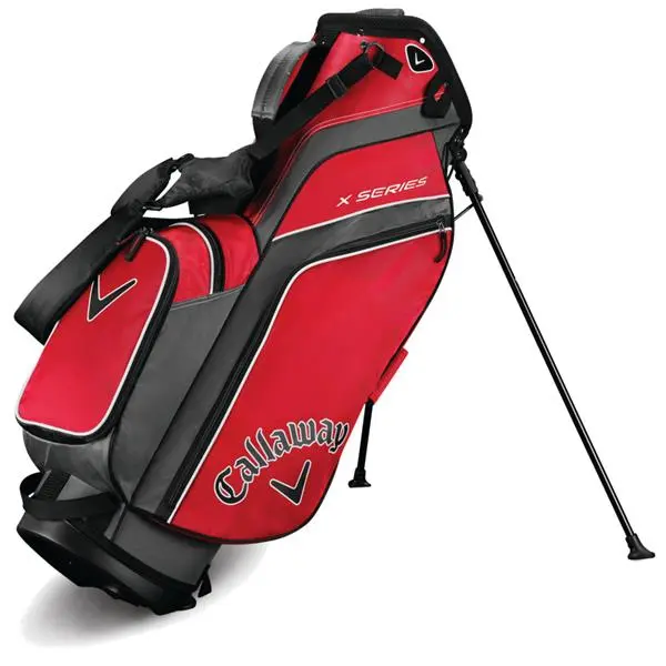 Callaway X Series 19 Stand Bag Red/Titanium/White 1 Callaway X Series 19 Stand Bag Red/Titanium/White