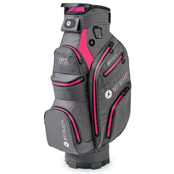 Motocaddy 23 Dry Series Cart Bag Charcoal - Fuchsia 1 Motocaddy 23 Dry Series Cart Bag Charcoal - Fuchsia