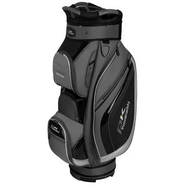 PowaKaddy Premium Edition Cart Bag Titanium Black Silver 1 PowaKaddy Premium Edition Cart Bag Titanium Black Silver
